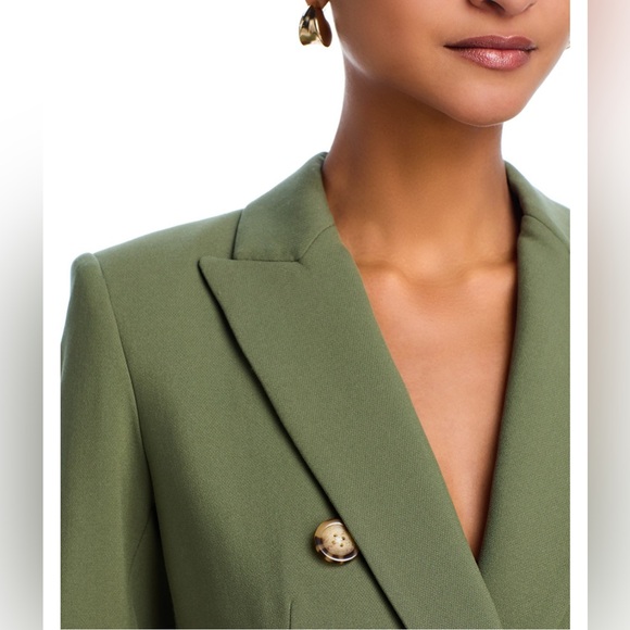 Veronica Beard Miller Dickey Blazer in Stone Army - Picture 6 of 9